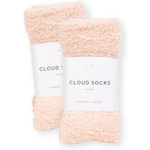 Unboxme Gifts Warm & Cozy Ultra-Luxe Cloud Sock for Women & Men - Super Soft Luxurious Fabric Sleep Socks (Pink)