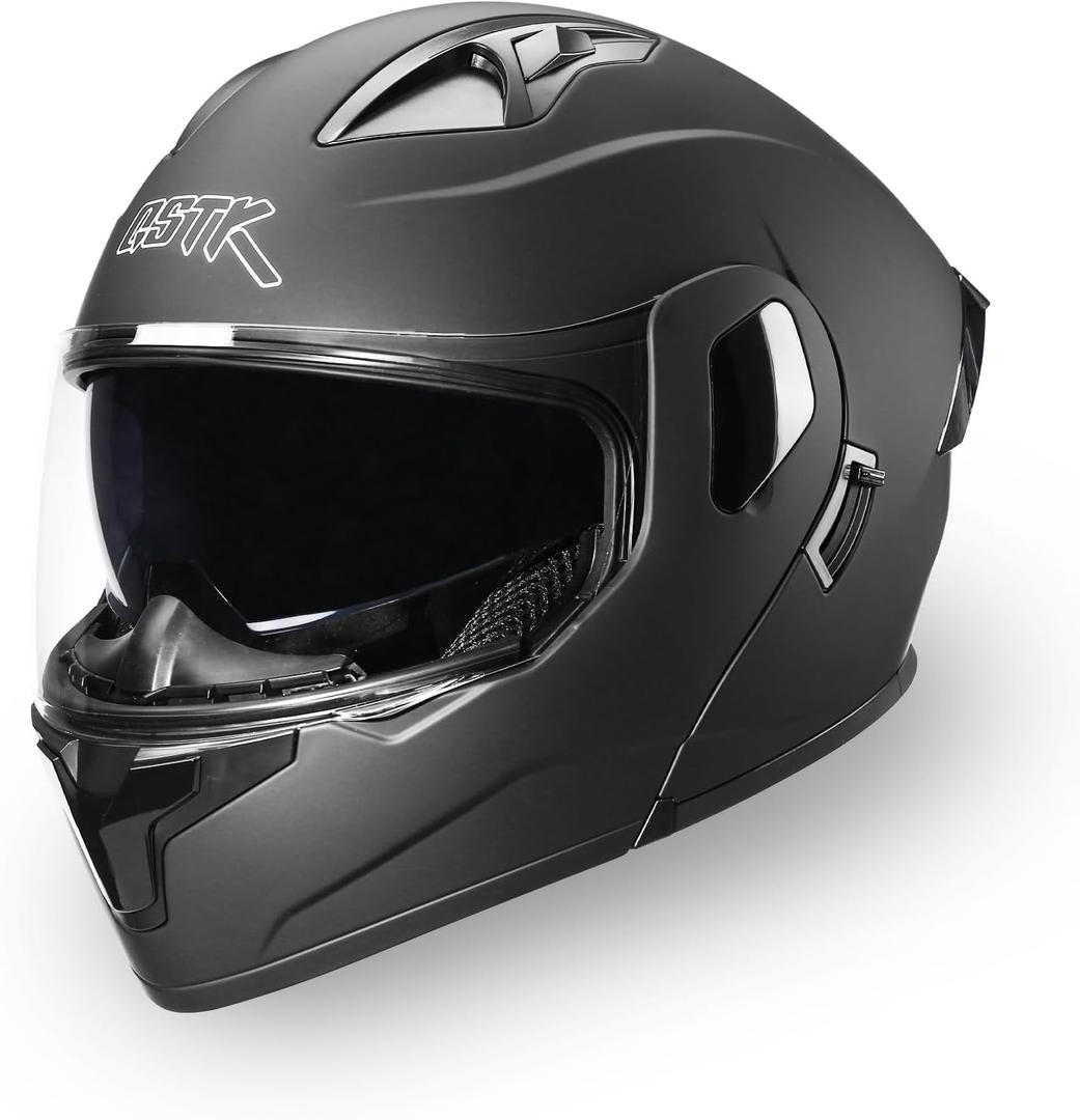 Full Face Motorcycle Helmet DOT Approved Modular - Interchangeable Lens, Breathable ABS Motocross Helmet with Detachable Washable Liner for Youth & Adults XL