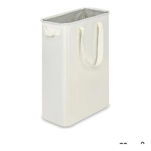 Efluky Slim Laundry Basket, Narrow Laundry Hamper with Handles, Collapsible Dirty Clothes Hamper, Tall Laundry Bin for Laundry Room, Dorm and Bedroom, 12.7 Gallons(48L) Beige