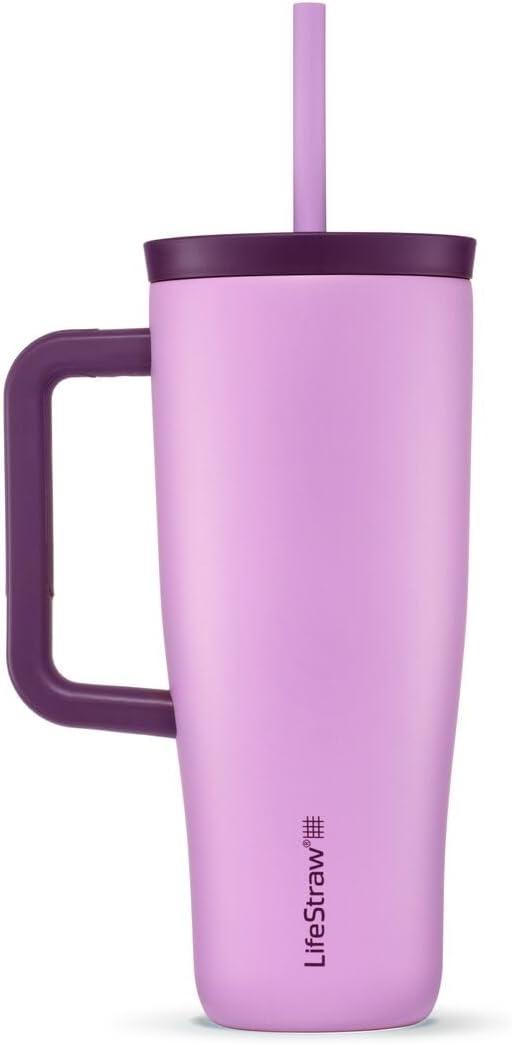 LifeStraw Go Insulated Water Filter Tumbler, 24 oz, Acai