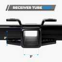 Trailer Hitch for 1999-2013 Chevrolet Silverado 1500/1500 HD/2500, for 1999-2013 GMC Sierra 1500/1500 HD/2500, 2-Inch Receiver, Square Tube Frame, Black Class 4 Towing Hitch Kit Bike Rack
