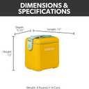 Igloo Tag Along Too Coolers | Insulated Hard Shell Picnic Style Cooler | Rolling Ice Chest, 11 Qt