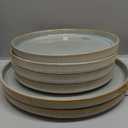 TheTerra Ceramic Dinnerware Sets for 4, 12 Pieces Porcelain Lightweight Plates and Bowls Sets, Scratch Resistant Dish Set, Oven & Microwave & Dishwasher Safe, Desert Sage