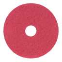 Boardwalk Buffing Floor Pads, 16" Diameter, Red, 5/Carton