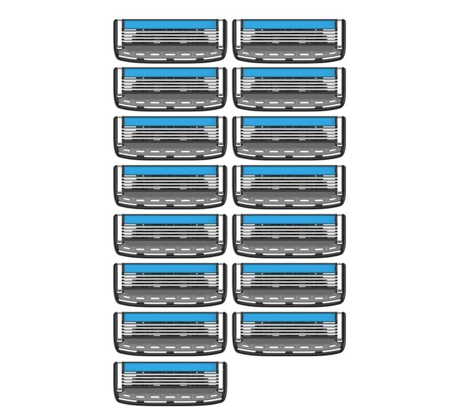 Dorco Pace 4 Pro - Four Blade Razor Shaving System - 15 Cartridges (No Handle)