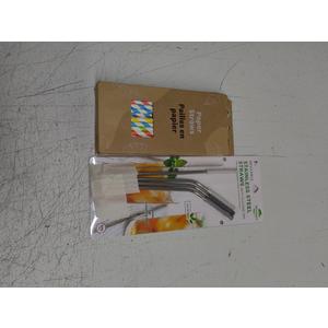 Paper Straws 75CT with STAINLESS STEEL STRAWS