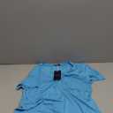 SAMPEEL Women's V Neck T-Shirts Casual Summer Loose Fit Short Sleeve Tops Basic Tees,  lakeblue, M