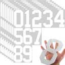 TaoBary 8 Sheets Mailbox Numbers Stickers Waterproof Vinyl Number Stickers Self Adhesive 0-9 Vinyl Decals for Car/Home/Residence(8 Inch,White)
