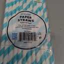 3 x Jacent Stylish Biodegradable Paper Straws, 24 Count per Package, Blue, 1-Pack
