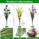 6 Bundles Artificial Flowers for Outdoor, Faux Silk Morning Glory Spring Summer Flowers for Outside Garden Planter Front Porch Yard Patio Window Box & Indoor Table Vase Home Decor (Colorful)