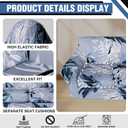 Stretch Couch Covers for 3 Separate Cushion Couch Sofa,Floral Printed Couch Sofa Cover,Washable Sofa Slipcover,Pet Friendly Furniture Protector with Elastic Bottom,Universal Fit for Home(Sofa,Cover)