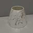 Aspen Creative 58902 Transitional Hardback Empire Shape UNO Construction Lamp Shade in Off White with Leaves and Petals in Paper, 9" Wide (5" x 9" x 7")