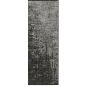 RUGGABLE Washable Modern Runner Rug  Impasto Greyscale 2.5x7, Stain-Resistant, Non-Slip Hallway Runner  Machine Washable Rug for Hallway, Entryway, Living Room & Kitchenwith Standard Pad
