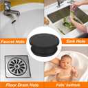 MECCANIXITY Silicone Snap in Locking Hole Plugs Rubber Panel Seal Cover Flush Type Panel Round for Kitchen Rubber Bulkheads Waterproof Sealing Plugs 30mm/1.18 Inch Dia Black,Pack of 10