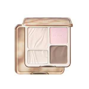 JUDYDOLL Highlight & Contour Palette, All-in-One Matte Highlighter Contour Compact, Natural Brightening Finish for Cool Fair & Olive Skin (New Version 04 Blush Shadow Palette)