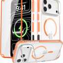Magnetic for iPhone 17 Pro Case, Built-in Screen Protector Orange