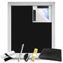 Frayot Blackout Blinds Shade,100% Blackout Material Curtains with Stickers,Portable Install for Bedroom,Travel, Dorm Room Window Shades No Drill（57" x 40" 1 Pack）