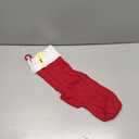 Poen Christmas Stockings with Initials 18 Inches Large Red Knit Monogram Stocking Embroidered Christmas Stockings Gold Letter Christmas Stocking for Family Holiday Xmas Gift, Red and White (Letter T)