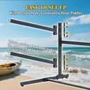 Kayak Storage Rack, Heavy Duty 2 Level Freestanding Rack for Garage and Outdoor Storage, Holds Kayak, Canoe, Surfboard & Paddleboard, Steel Construction with Felt Padding