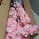 Artificial Pink Cherry Blossom Tree, 7 ft (84 in) Faux Japanese Sakura Indoor Decoration, Natural Fake Cherry Floral Tree Outdoor Decor, Realistic Silk Pink Flowers for Living Room, Office, Wedding Party
