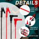 4 Pcs 14 Gauge Banana Plug to Alligator Clip Test Lead Multimeter Test Leads Wire Cable Set Soft Silicone Test Cable Wires for Electrical Testing, 3 ft Long