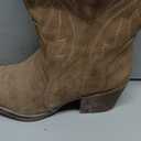 IUV Cowboy Boots For Women Western Cowgirl Boots with Chunky Heel Mid Calf Snip Toe Ideal for low insteps. Size 7