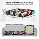 8x SUKAIKEQA Outdoor Cushion Covers Set, 8PCS Patio Furniture Couch Seat Slipcovers, Replacement for Sofa Sectional Chair(Cover, Only)