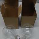 Globe Light Bulbs,G25,40W Incandescent Dimmable, 4000K Soft White Warm Glow, E26/E27 Base, 3.15-inch Crystal Clear Glass for Vanity Bathroom Mirror Pendant Lighting (2)