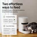 PETLIBRO Automatic Cat Feeder with Smart Scale, 5G WiFi Automatic Dog Food Dispenser with Dual Feeding Mode, 5L Pet Feeder with Low Food Sensor, Up to 10 Meals Per Day, Granary 2 White