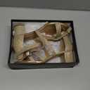 IDIFU Women's IN3 Gita Block Heel Open Toe Strappy Sandals Dress Shoes for Wedding Evening Prom (7.5, Gold Glitter)