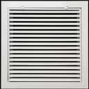 12" X 12" Aluminum Return Filter Grille for 1" Filter - Easy Airflow - Linear Bar Grilles [Outer Dimensions: 14.5"w X 14.5"h]