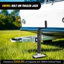 Nilight Trailer Jack 2000LBS Heavy Duty Swivel Bolt-On Trailer Jack 10 Inch Vertical Travel Alloy Steel Utility Trailers Tongue Jack Stand for RV Boat Horse Trailers Camper Utility Yacht Matt Black