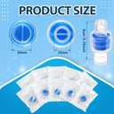 Qualirey 20 Pcs HME Heat Moisture Exchange Filter in-Line Humidification Solution Unit Individually Sealed Packaging HME Filter Replacement for Tracheostomy Supplies