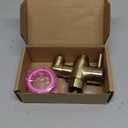 Metal Shower Diverter Valve, YDmeet 3 Way Shower Head Diverter for Handheld Showerhead and Fixed Rainfall Shower Head, Universal G1/2 Bathroom Shower System Replacement Part, Brushed Gold