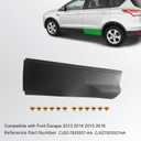 Rear Left Door Lower Side Body Molding Panel Cover Trim with Retainer Clips for Ford Escape 2013 2014 2015 2016