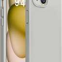 Miracase Compatible with iPhone 15 Plus Case, [Soft Anti-Scratch Microfiber Lining], Liquid Silicone Case Gel Rubber Shockproof Drop Protection Phone Case for iPhone 15 Plus, Stone