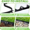 Pushglossy 39.37 inch Metal Paver Edging with Spikes for Paver Projects 39.37" L x 1.2" H Black Bendable Metal Strips Yard Landscape Lawn Edging Border Pathway Divider for Lawn, Garden, Yard