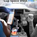 ELWEY Cup Holder Phone Holder for Magsafe, Car Phone Holder Magnetic, Upgraded 2 in 1 Cup Holder Phone Mount with Dual Adjustable Bases, Powerful N55 Magnet, 15" Height, for iPhone 17 Pro Max 16 15