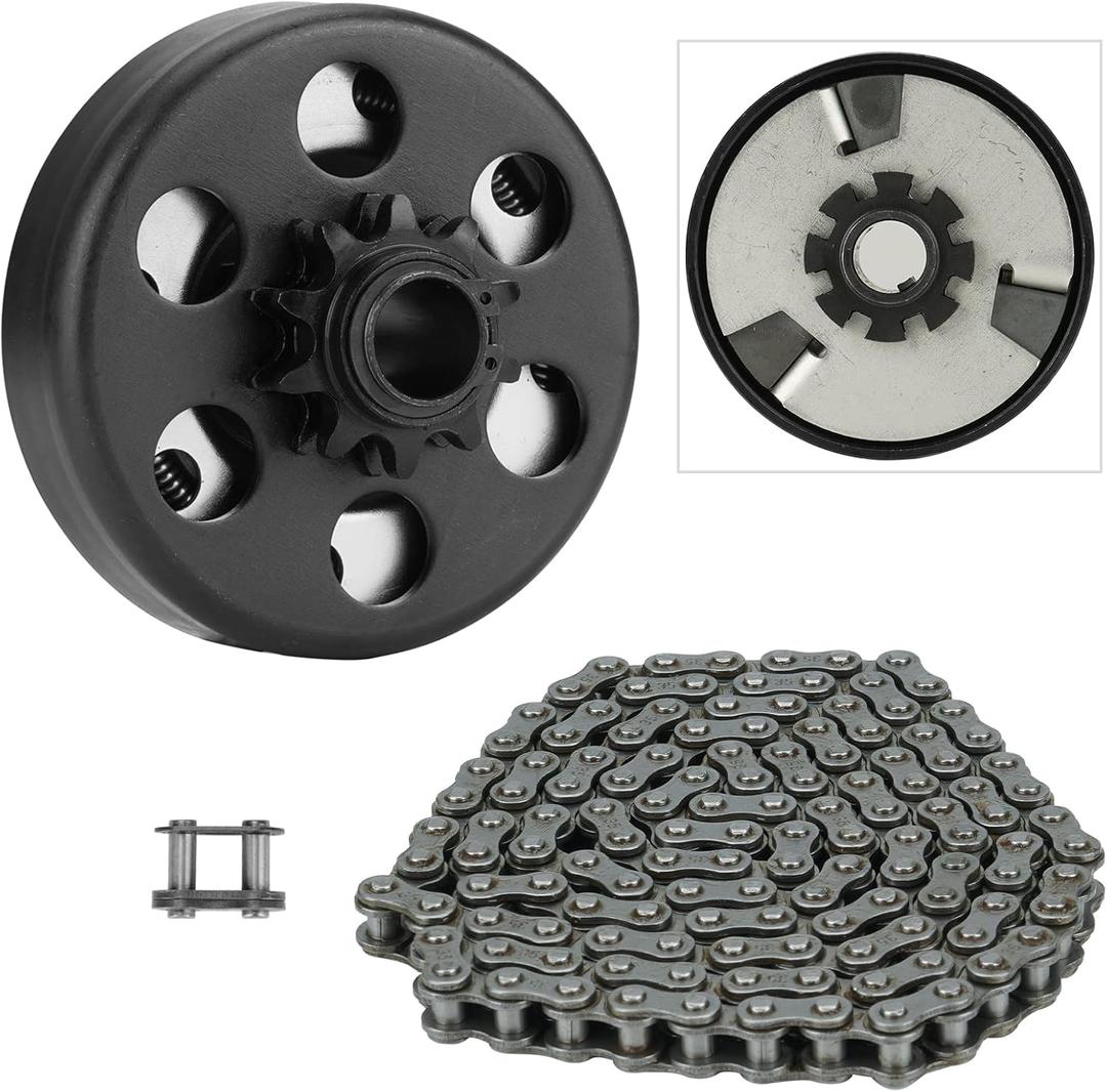 Centrifugal Clutch, Go Kart Clutch 3/4 Bore 10T with #40 41 420 Chain for Mini Bike, Go Kart, predator 212, Lawnmower and Honda GC GX 2-6.5HP Engine GC160 GC190 GX120 GX140 GX160 GX200 (3/4" Bore 10T w/ #40 41 420 Chain)