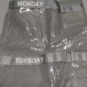 Weekly Kids Clothes Organizer Day of Week School Clothing Storage Monday to Friday Hanging Closet Organizer (Grey)