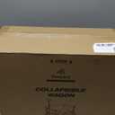 Favoyard Collapsible Wagon Carts with Extended Tailgate, Foldable 130L & 330LBS Portable Folding Wagons with All - Terrain Wheels & Drink Holders for Shopping, Garden, Camping & Beach, Black