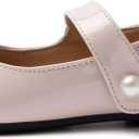 FUNKYMONKEY Toddler/Little Girl Mary Jane Dress Shoes Casual Slip on Ballet Flat, Size 6