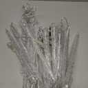 WATERGLIDE 16 Icicles Meteor Shower Lights, 12" Outdoor Icicle Christmas Lights 384 SMD LED Crystal Ice Falling Light, Connectable Raindrop Iciclelight, Xmas Winter Party Tree Holiday Decor, White