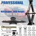 Car Jack Kit 3 Ton/6614 lbs Multipurpose Universal Scissor Jack for Car with Rubber Jack Pad, Portable Spare Tire Changing Kit for Sedan SUV MPV Tesla