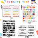 Teling 40 Pcs Trifold Poster Board 36" x 48" Large Science Fair Display Board Lightweight Fold Presentation Paperboard 8 Trifold Display Paperboard and 16 Letter Stickers and 16 Pcs Science Titles