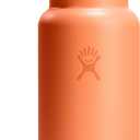 Hydro Flask Water Bottle - Insulated Stainless Steel - Wide Mouth Flex Lid, Non Spill, Leakproof in 32 Oz Nectar Orange