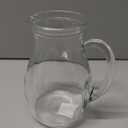 Amici Home Glass Pitcher, Made in Italy, 34oz Water Jug with Spout and Handle, Beverage Carafe for Iced Tea, Sangria, Lemonade, Coffee, 7 H 4 Round (Large)
