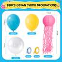 80PCS Under the Sea Party Decorations, Sea Sponge Inspired & Mermaid Birthday Decorations, Ocean Room Decor