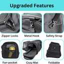 Premium Cat Carrier Soft & Small Dog Car Seat | TSA Airline Approved, Expandable, Upgraded Zipper Locks, Exclusive Fan Pocket, Excellent Ventilation | Best for Air, Car & Daily Travel (Pet Up to 9lbs)