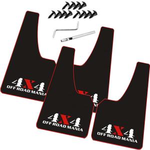 Large Size Universal Soft Glue Heavy Duty Splash Guards Mud Flaps Fenders - Dirt/Slush Protection, Easy Installation (4 Pcs Front/Rear Tires) Fit for Truck, Off-Road Vehicle, Large, Van (4X4) Large Size Universal Soft Glue Heavy Duty Splash Guards Mud Flaps Fenders - Dirt/Slush Protection, Easy Installation (4 Pcs Front/Rear Tires) Fit for Truck, Off-Road Vehicle, Large, Van (4X4)